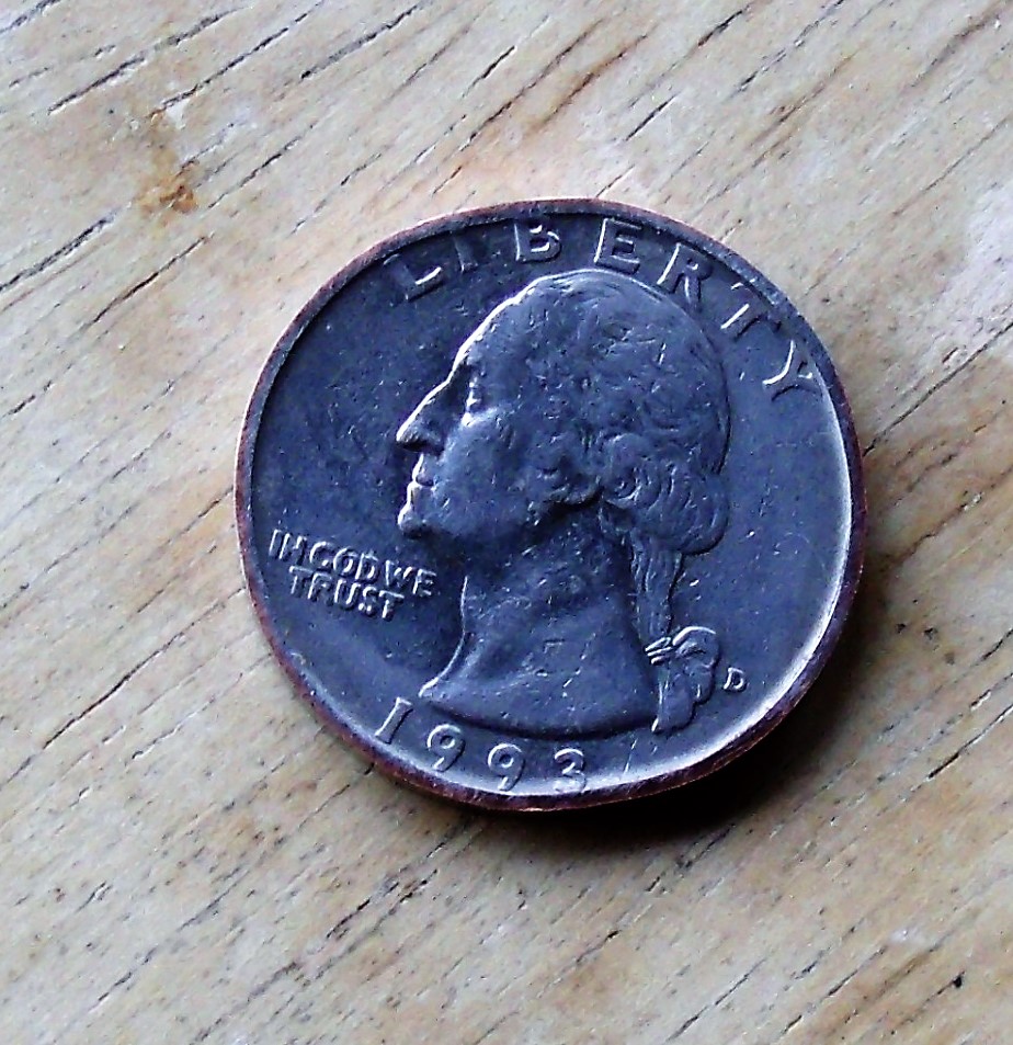 1993-Quarter-With-No-Ridges-Flat-Smooth-Surface-Quarter-Is-Out-Of-Round.