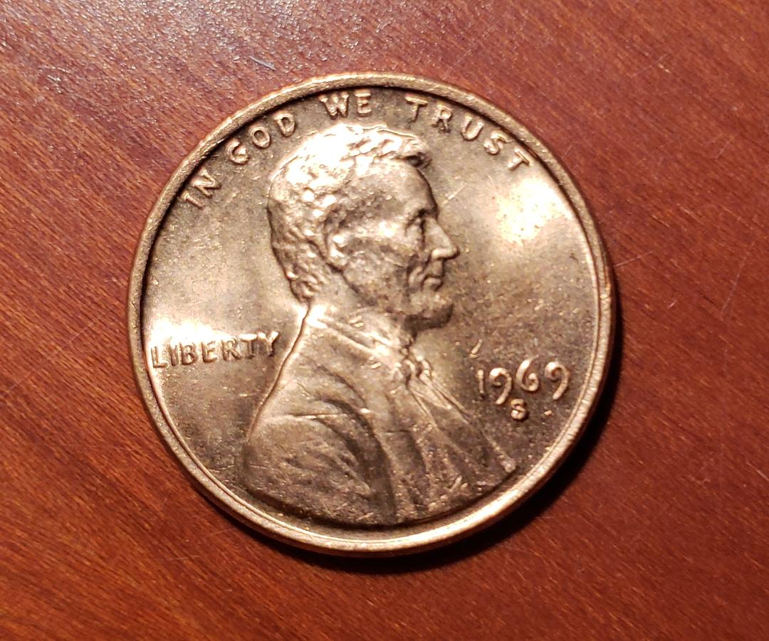 Lincoln-Cent-1969-S-Over-S--Uncirculated
