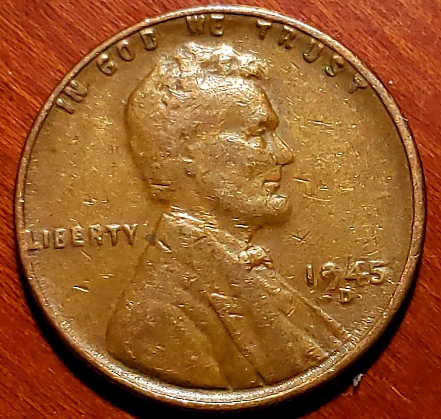 Lincoln-Cent-1945-D-Lamination