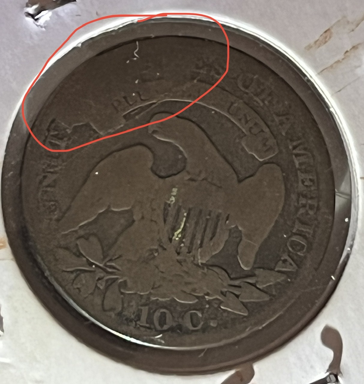 Is-There-A-Cud-On-The-Reverse-Of-This-1833-Capped-Bust-Dime?-Residue-On-2x2-Not-Coin