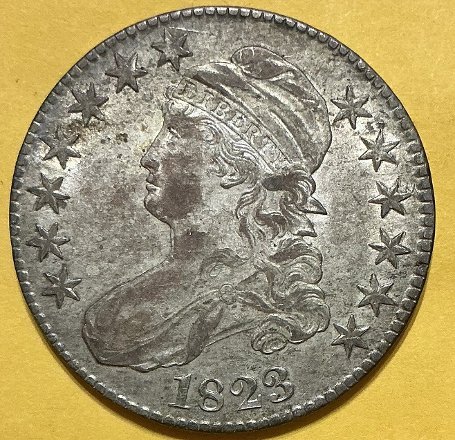 1823-Capped-Bust-Half-For-Grading-/-Overton