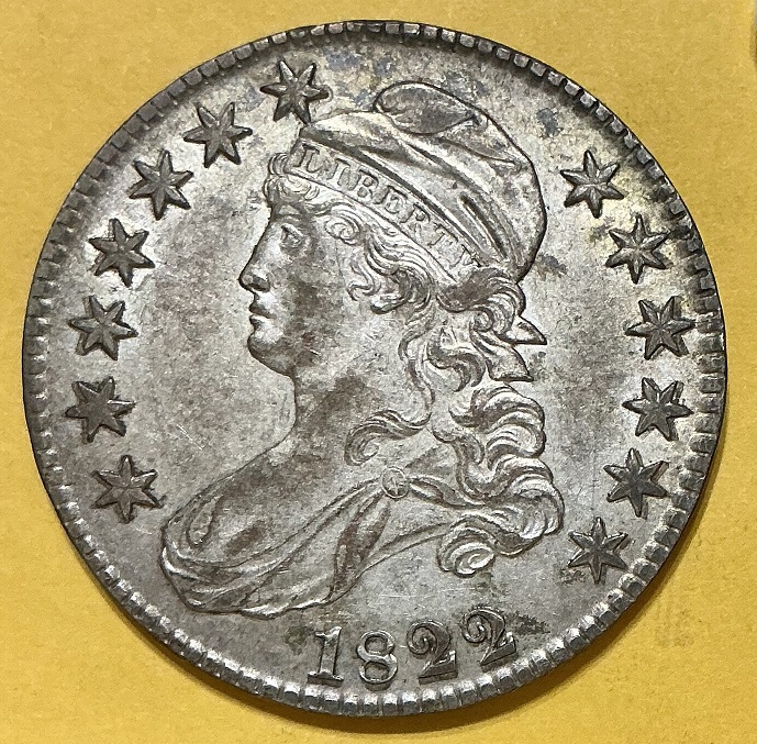1822/1-Capped-Bust-Half-For-Grading-/-Overton