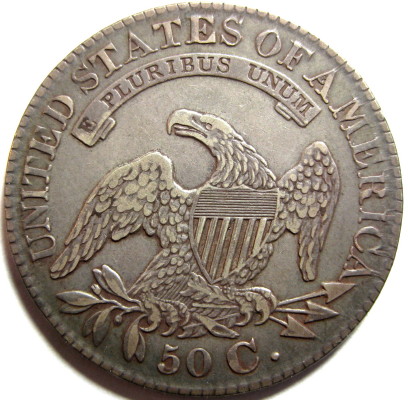 1828-Sm-8's,-Large-Letters-Bust-Half-Grade