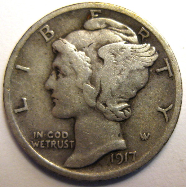 1917-Mercury-Dime-For-Grading