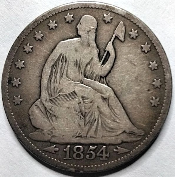 1854-Arrows-Seated-Liberty-Half-Dollar-For-Grading