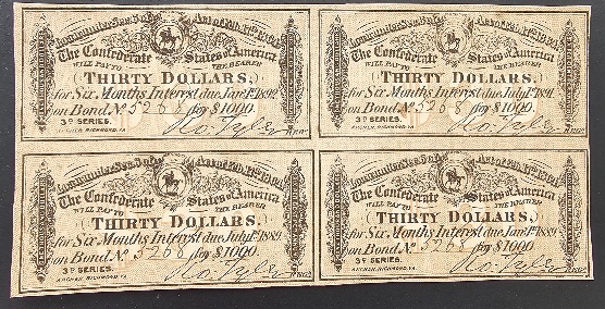 Group-Of-4-3RD-Series-Confederate-Bonds