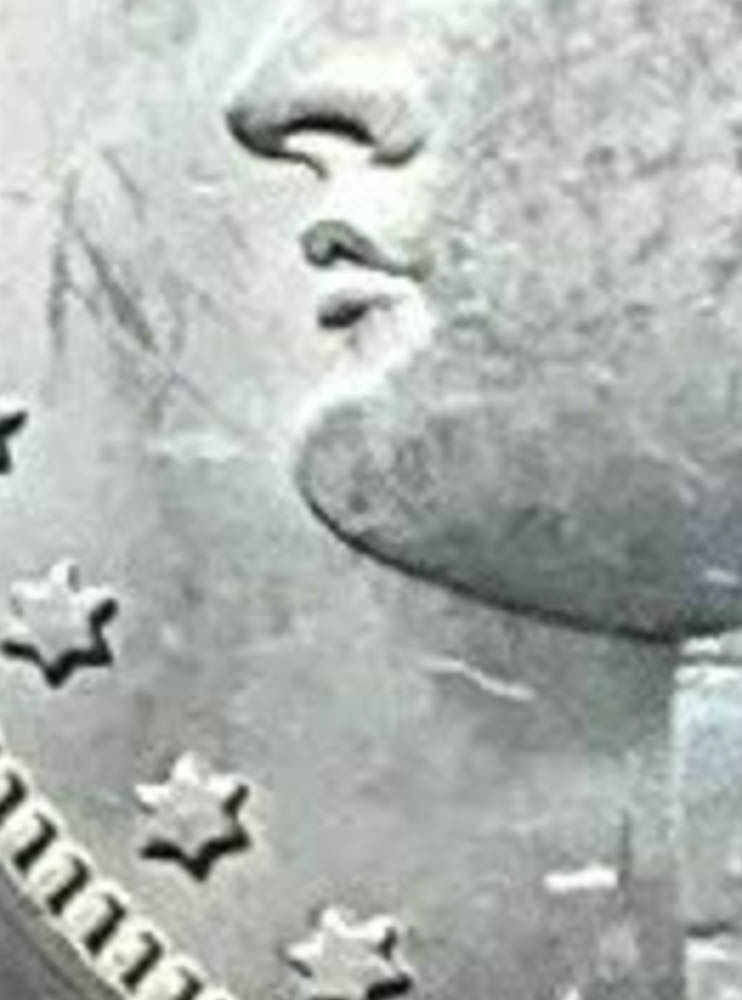 1888-O-Morgan-VAM-1A3-With-Gouge-Or-Strike-Through-In-Front-Of-Lips
