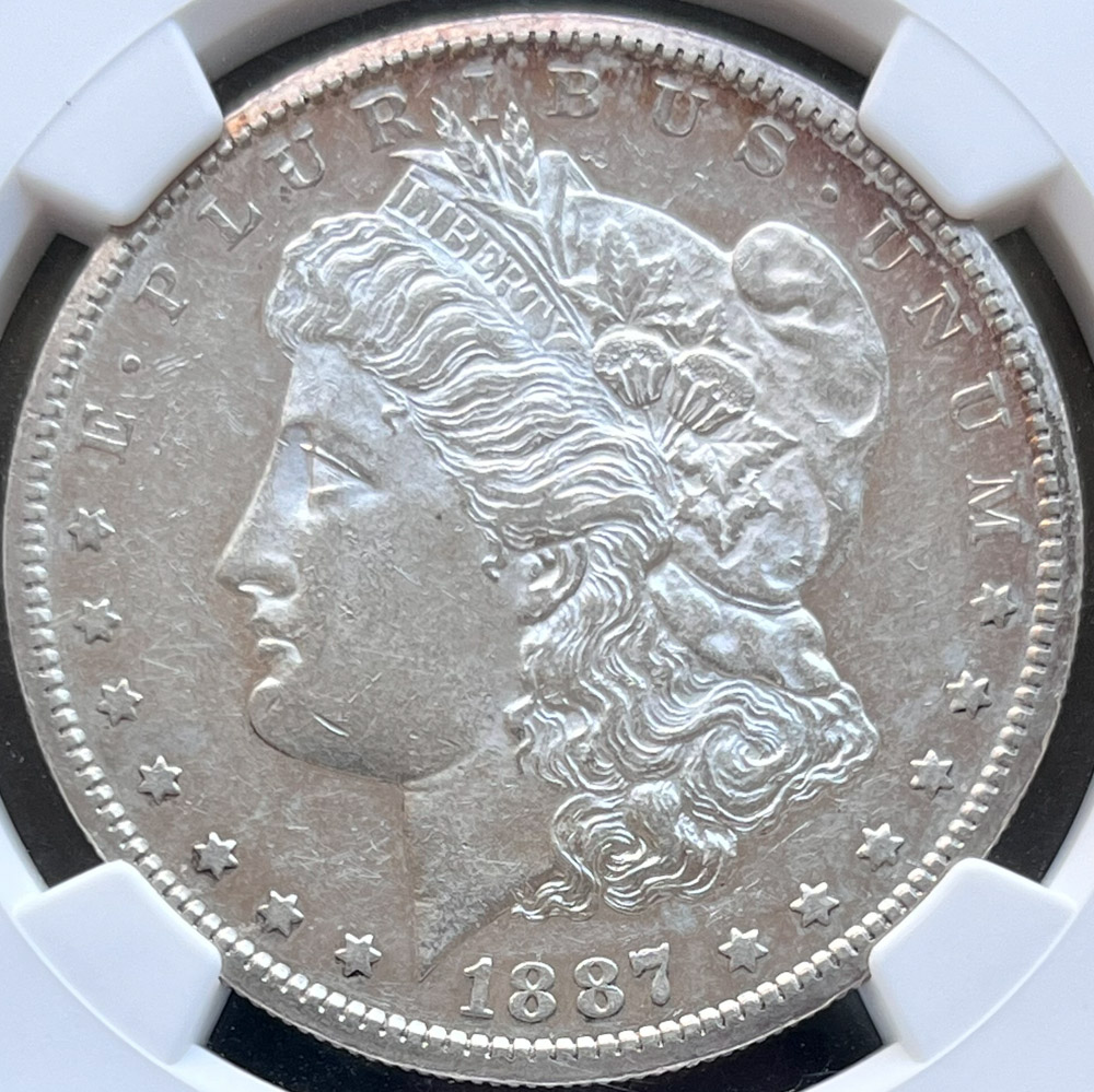 Morgan-Dollar-With-Bluish-Areas-1887-S