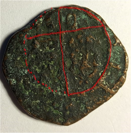 Ancient-Bronze-Coin-With-Greek-Cross