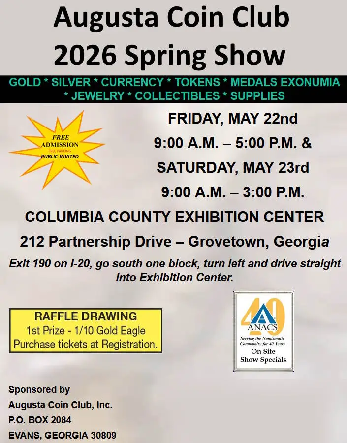 Augusta-Coin-Club-2026-Spring-Show