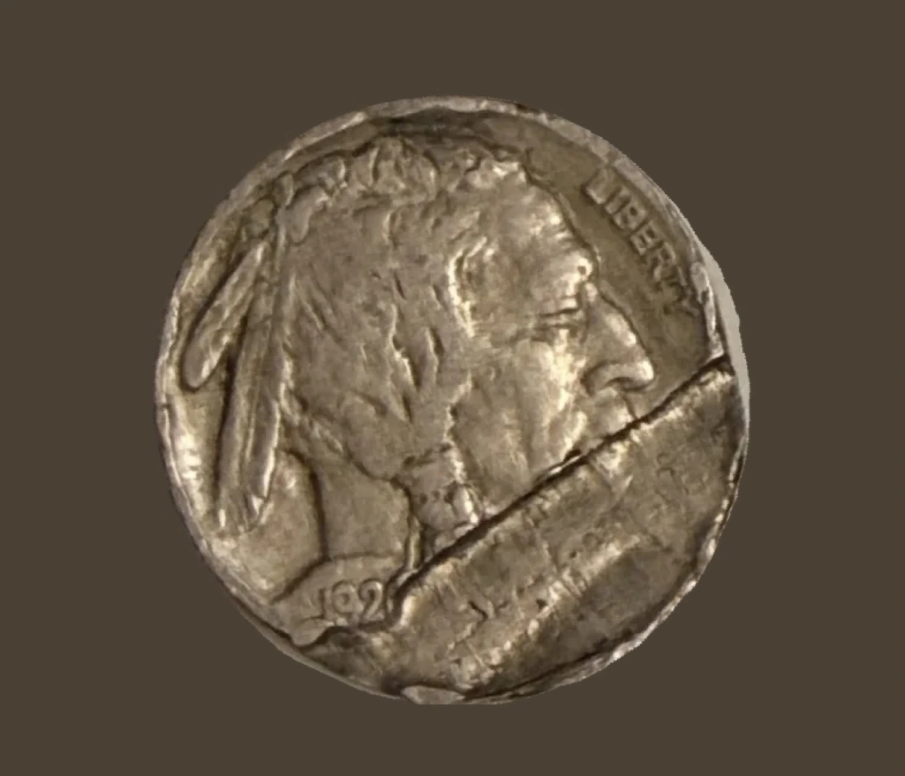 1927-Buffalo-Nickel.-Damage-PMD?