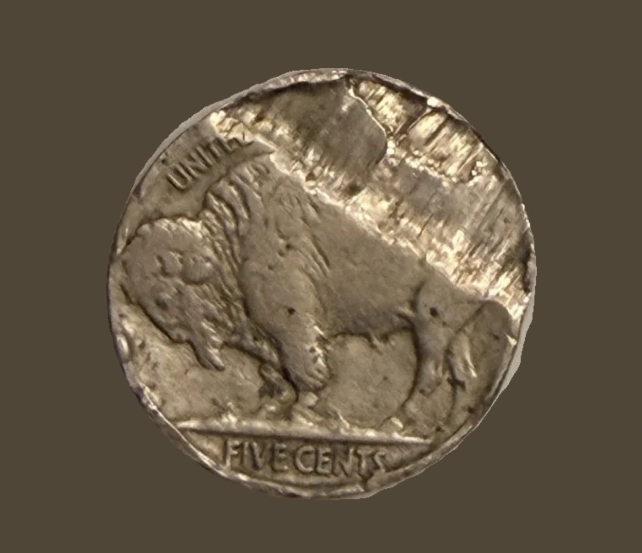 1927-Buffalo-Nickel.-Damage-PMD?