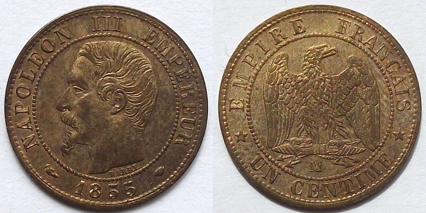 France-1-Centime,-1855-Marseille