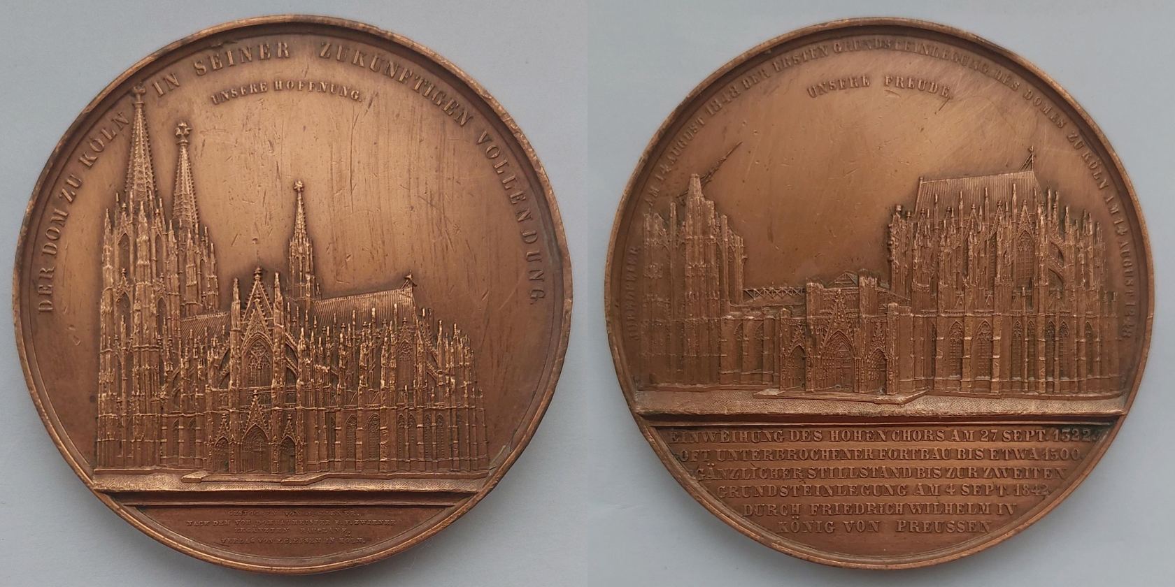 Wiener-Medal,-Cathedral-Of-Cologne,-First-Medal