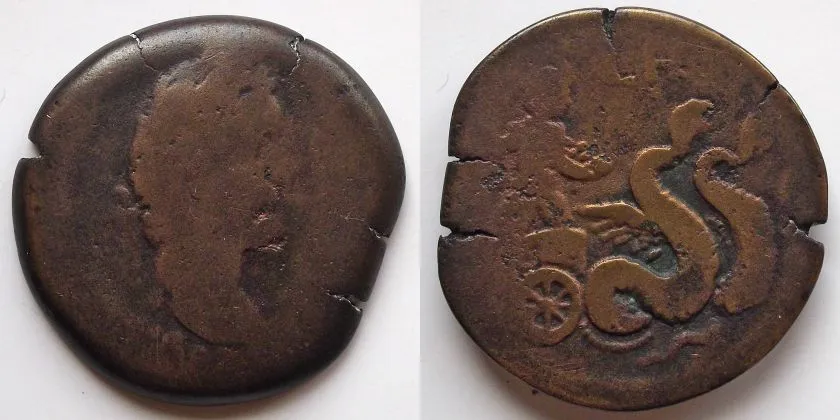 Antoninus-Pius-Alexandria-Drachm,-Ae,-Wth-Triptolemos-Reverse