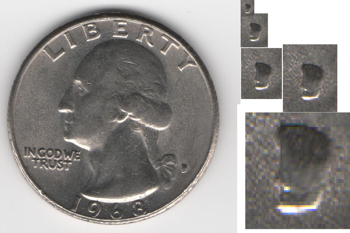 1968-?-Washington-Quarter-Mint-Mark-Error.-OMM/RPM?-D/D?