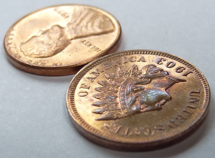 1903-Indian-Head-Cent,-Cleaned/Polished?-Mystery-Fingerprint-Lots-Of-Pics