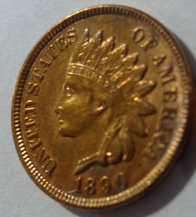 1890-Indian-Head-Cent,-Cleaned/Polished-Or-Slab-Worthy?