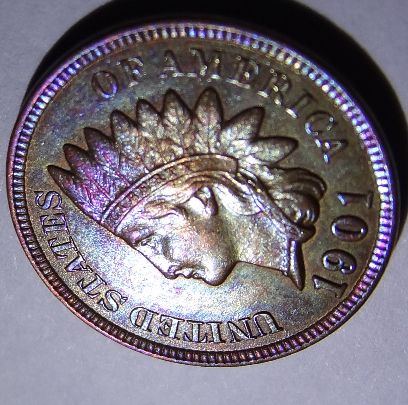 1901-Indian-Head-Cent-With-Questionable-Colors-?-Oily-Surface
