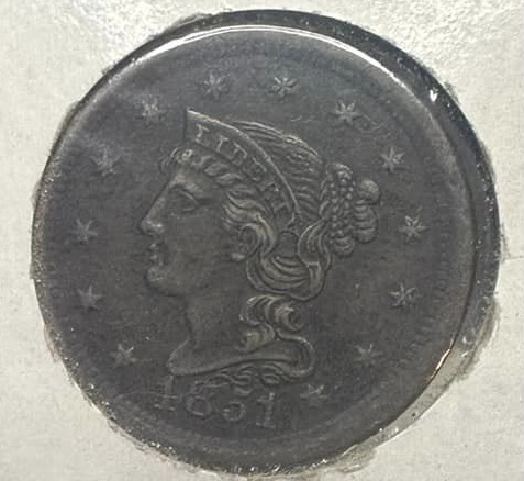 1851-Large-Cent-For-Grading