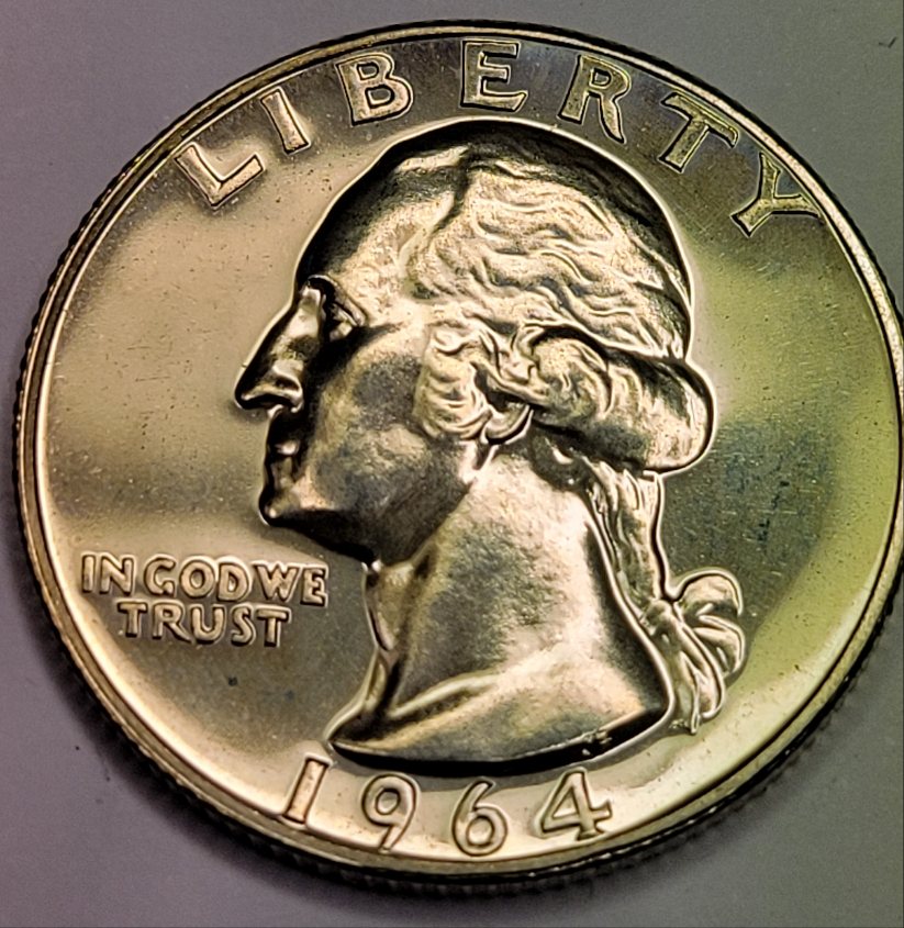 Toned-1964-Washington-Quarter-For-Grading-And-Comments