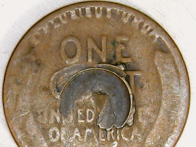 1918-D-Penny,-Weak-Strike-And-Damage