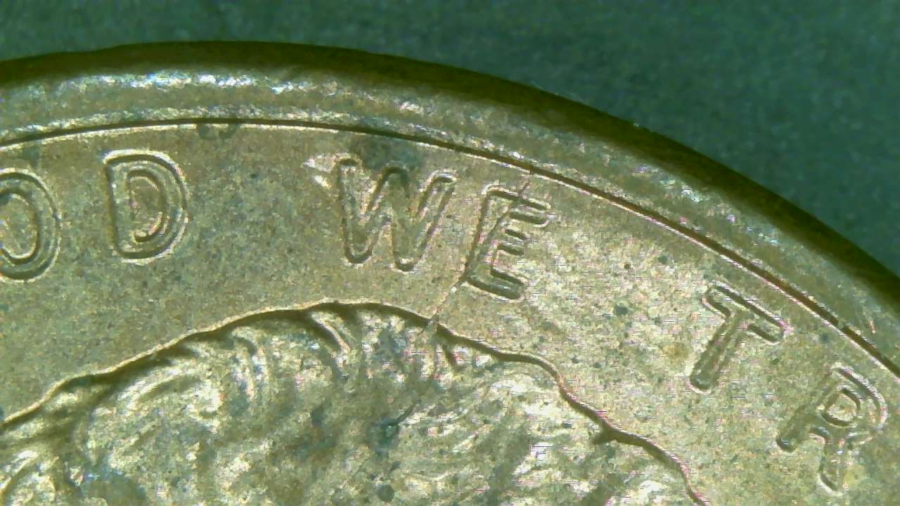 1991-Penny-With-Line-Above/Through-Lincoln's-Head-&-Multiple-Other-Lines