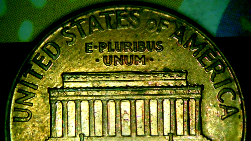 1991-Penny-With-Line-Above/Through-Lincoln's-Head-&-Multiple-Other-Lines