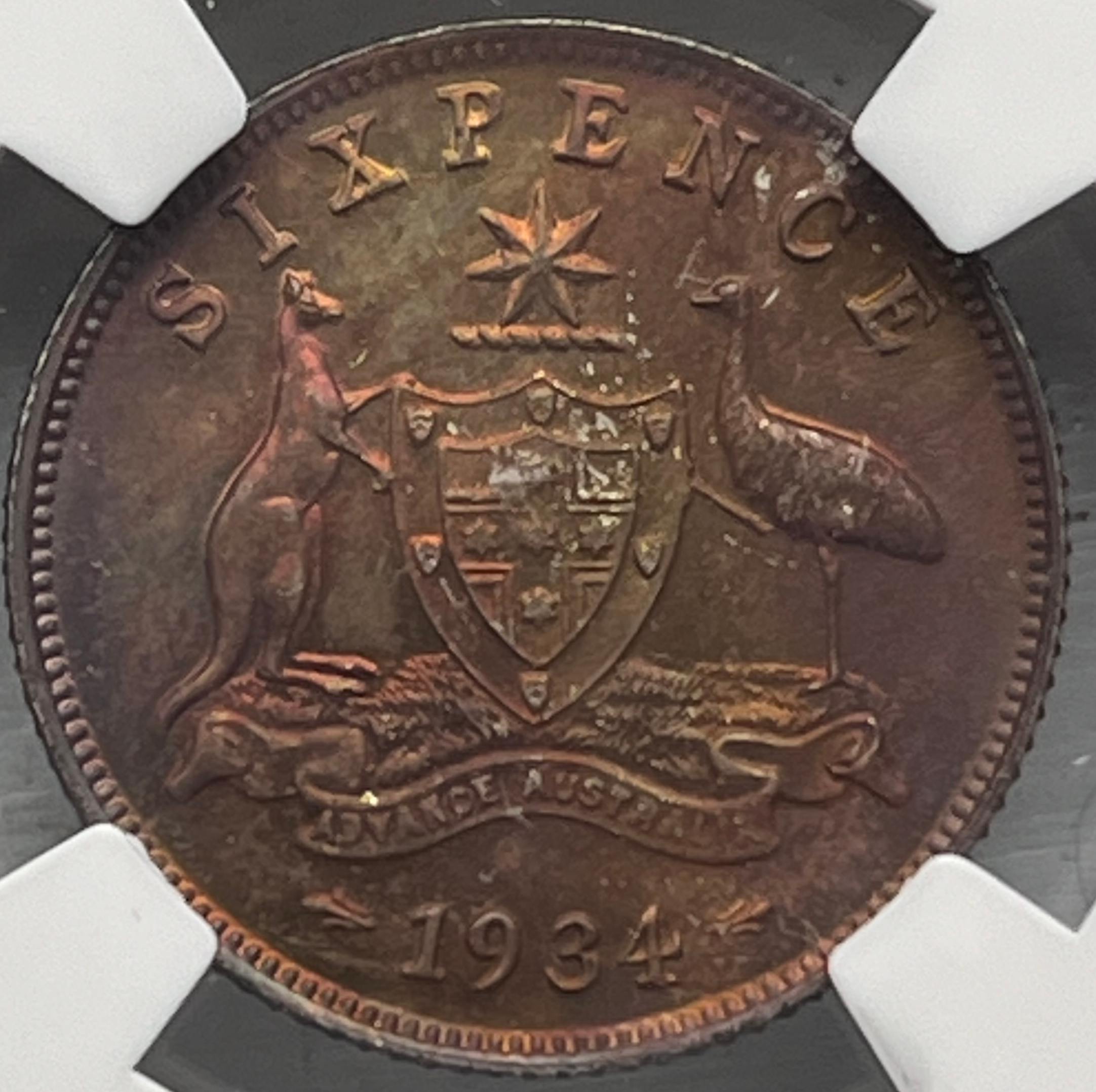 Sent-Off-A-1934-6-P-From-Australia-To-NGC---Came-Back--PF66