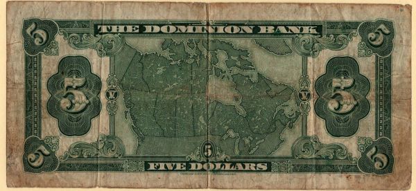 1931-The-Dominion-Bank-5-Dollar-Note