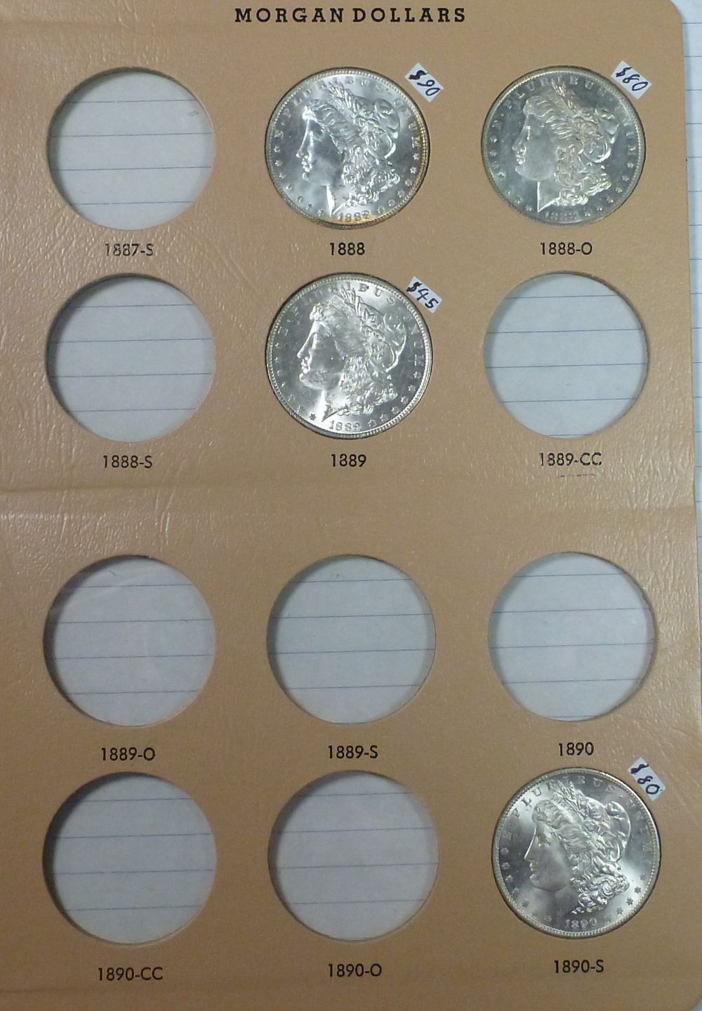My-Complete-Dansco-7178/7179-Morgan-Dollar-Date-And-Mint-Mark-Set-Goal.