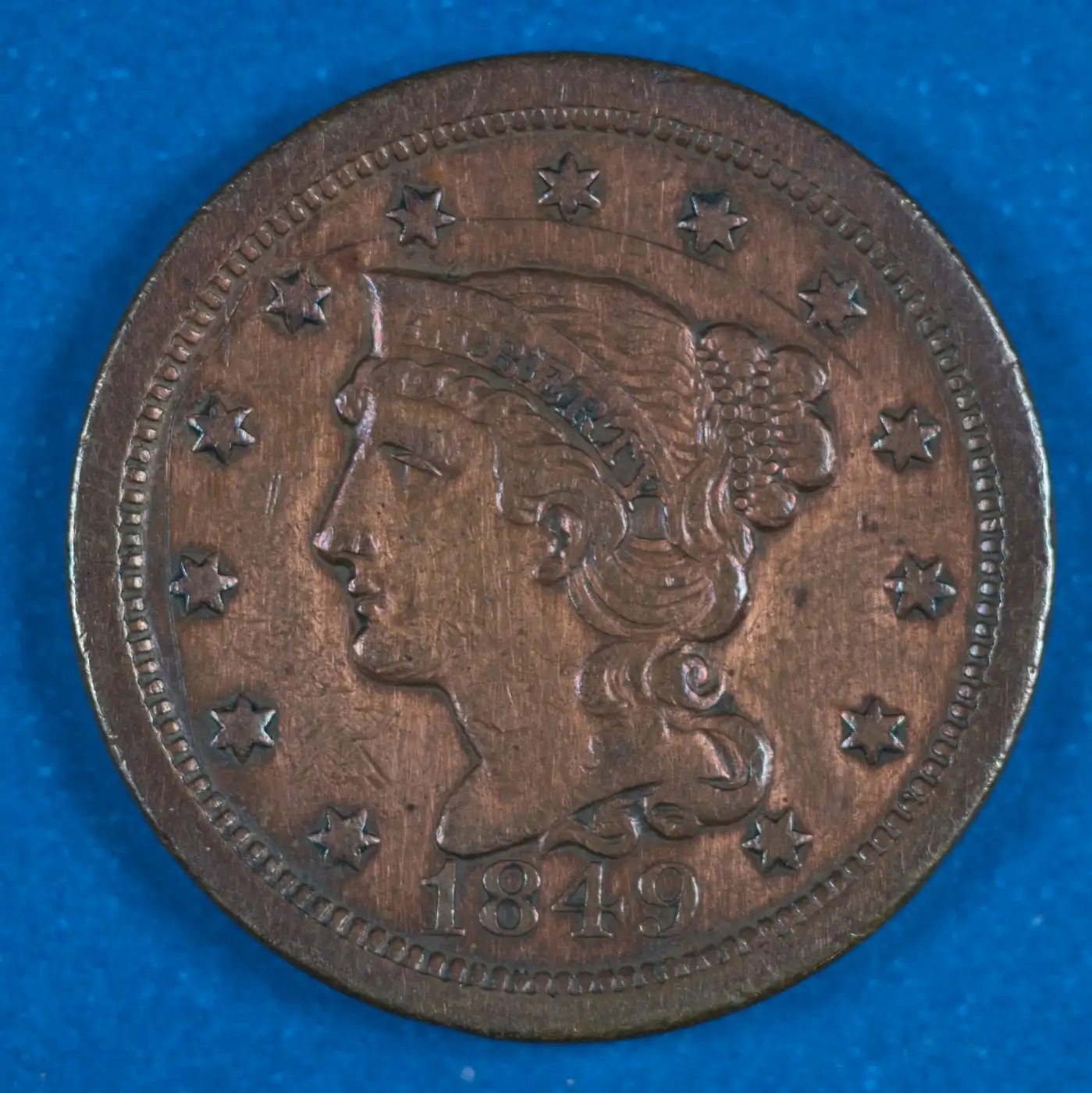 1849-Large-Cent,-Grade-Please