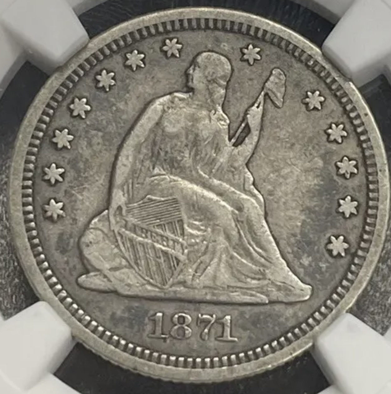 1871-Seated-Liberty-Quarter.--Grade-Opinions?