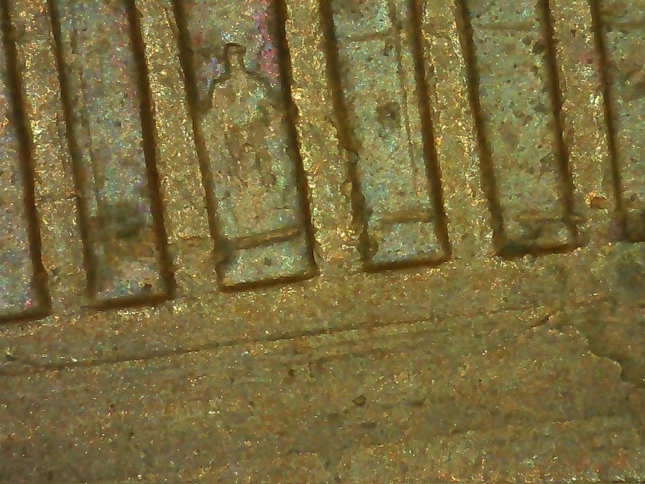 1965-Lincoln-Cent,-Curious-Feature-On-Reverse