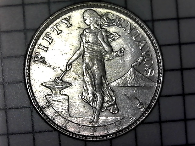 1920-Silver-Philippine-50-Centavo-Coin-Under-USA-No-Mint-Mark