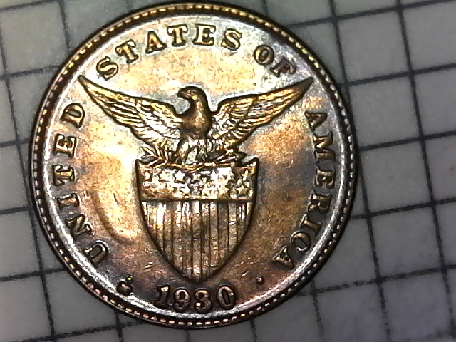 1930-M,-One-Centavo-Philippine-Coin-Under-US-For-Grading
