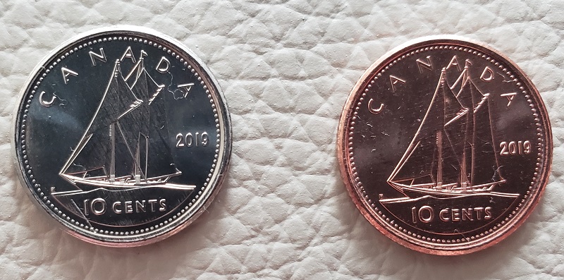 2019-Copper-Plated-Dime-In-Mint-Condition