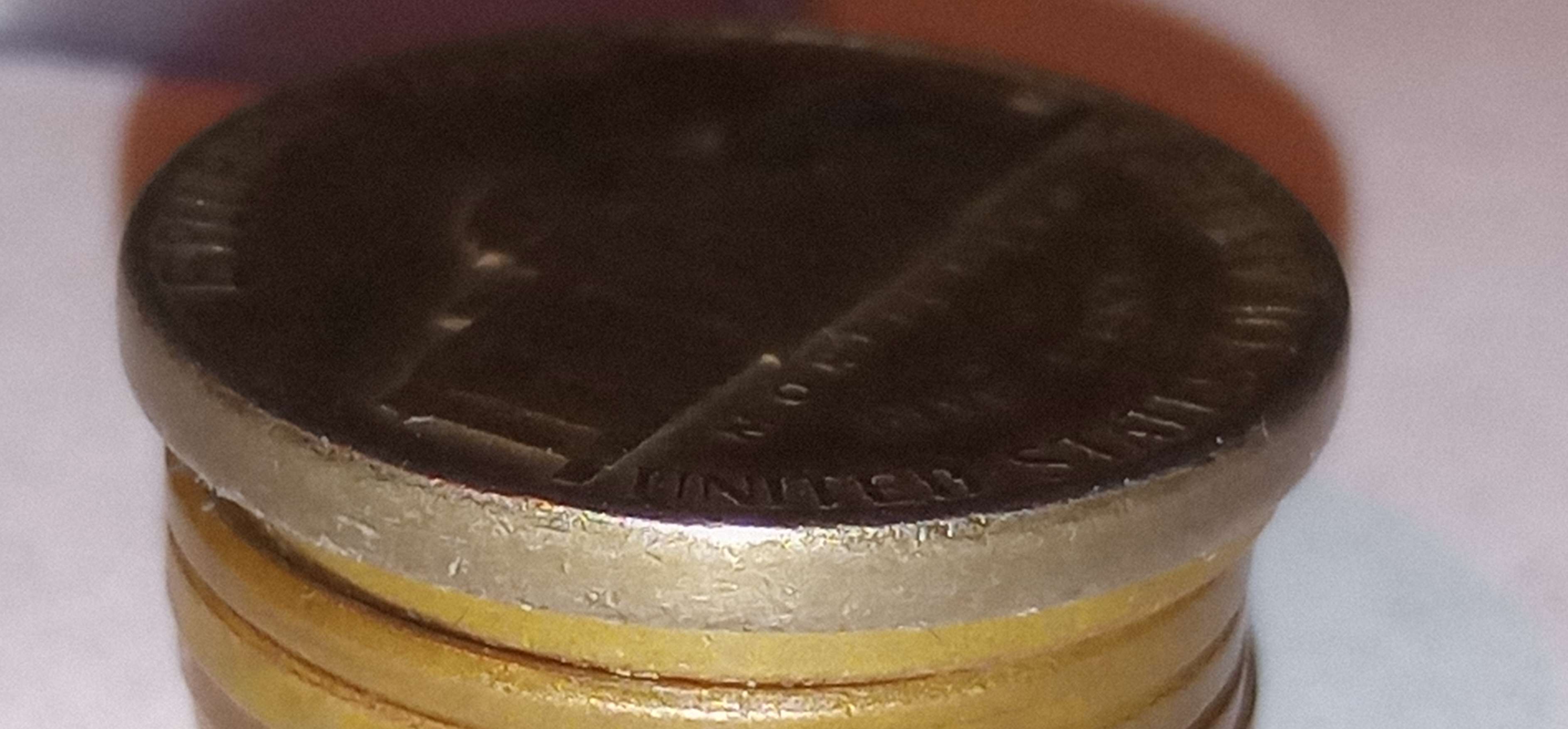 1964-D-Nickel-With-Gold/Bronze-Tone-Both-Sides-And-Edges.-Improperly-Annealed?