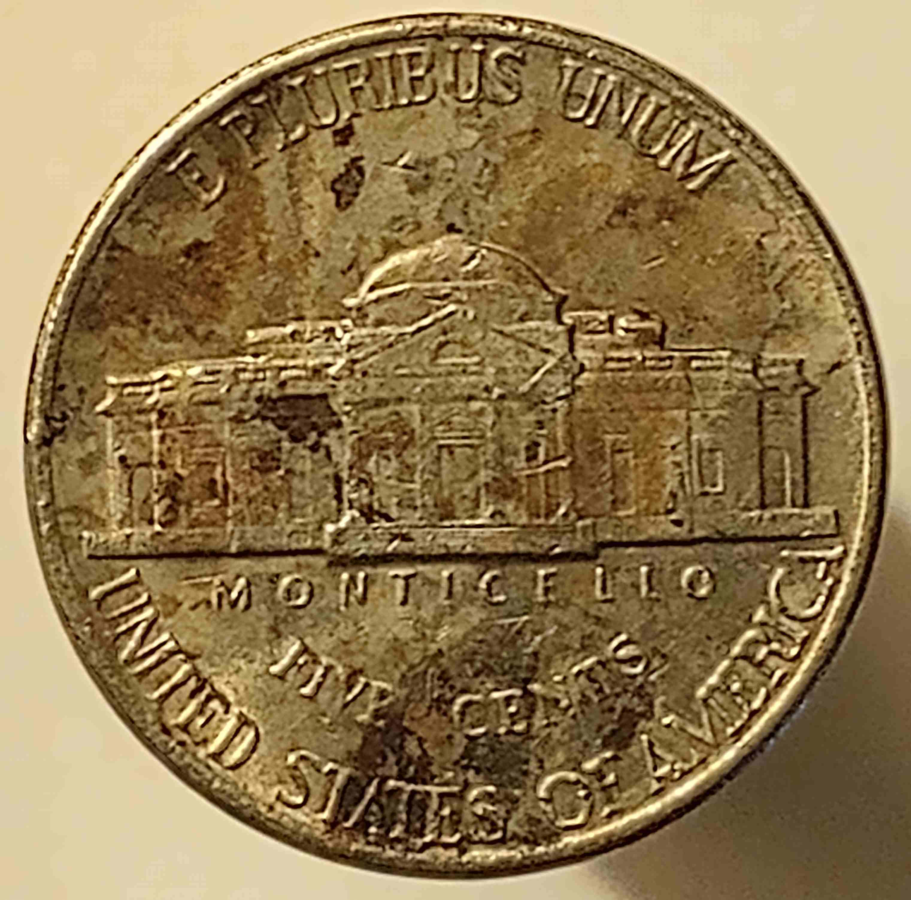 1997-P-Nickel-Improperly-Annealed-Planchet/-Error?-Copper-On-Both-Sides-And-Edges.