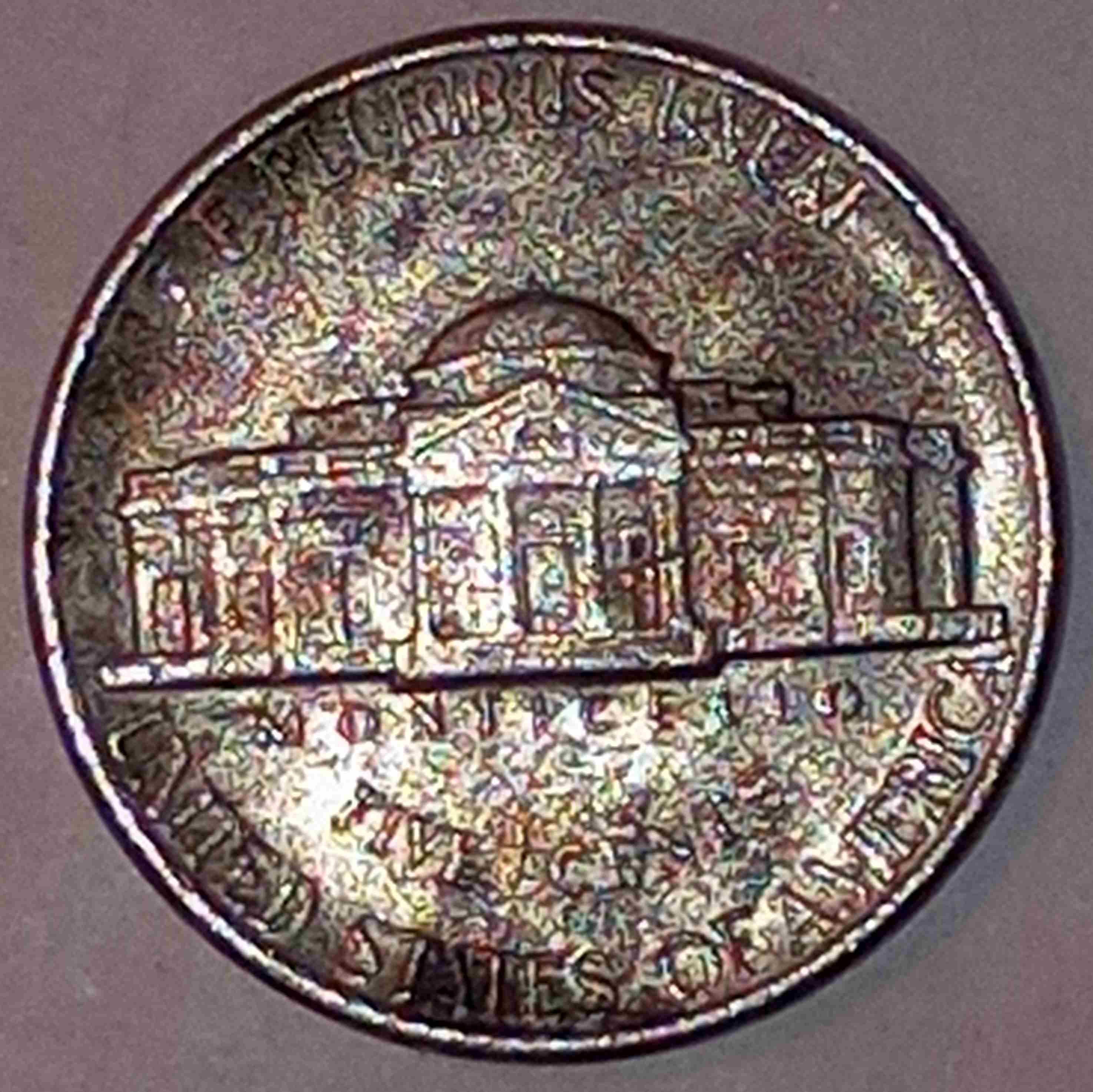 1997-P-Nickel-Improperly-Annealed-Planchet/-Error?-Copper-On-Both-Sides-And-Edges.