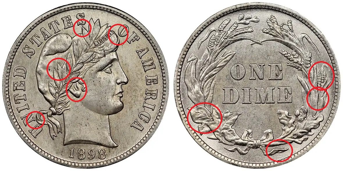 Counterfeit-Detection:-1898-Barber-Dime