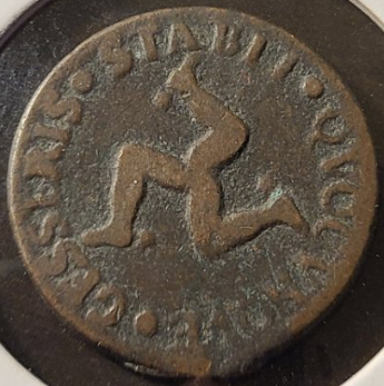 1709-Isle-Of-Man-1/2-Penny,-James-Stanley-Issue