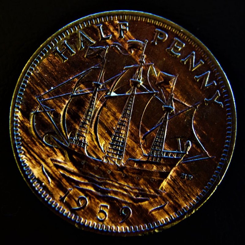 1959-Half-Penny----Beautiful-Improper-Alloy-Mix