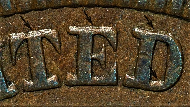 1890-Qdo-001-|-1890-Snow-1---Indian-Head-Cent-Quadrupled-Die-Obverse