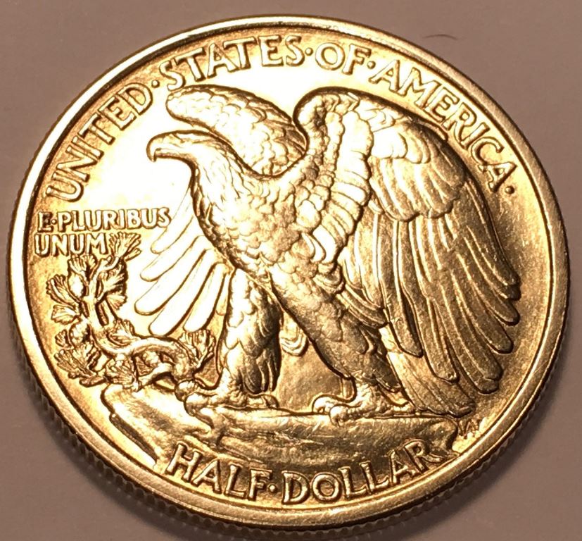 1918-Walking-Liberty-Half,-Slabbed,-Toned