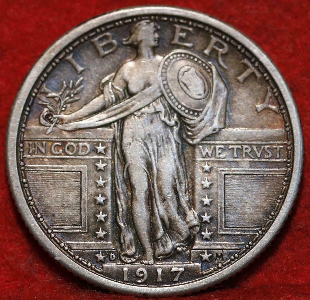 1917-D-Standing-Liberty-Quarter,-Unslabbed,-Older
