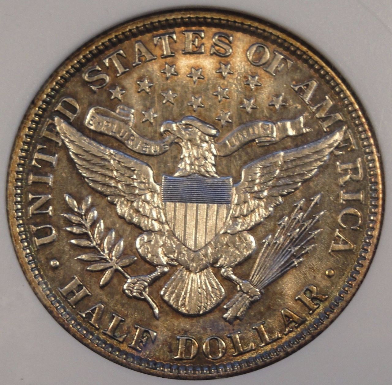 Guess-Grade,-1901-Barber-Half,-ANACS-Slab,-Toned