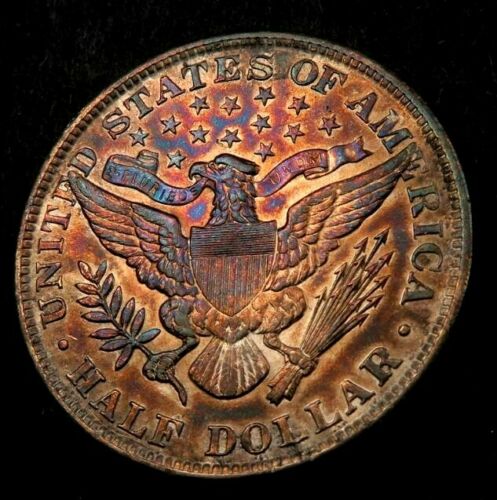 1899-Barber-Half,-Oddly-Toned,-Unslabbed