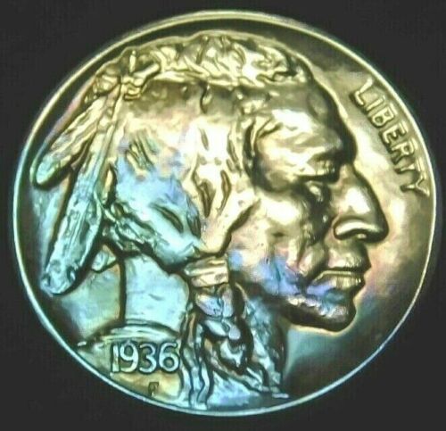 1936-S-Buffalo-Nickel,-Unslabbed,-Strange-Pictures