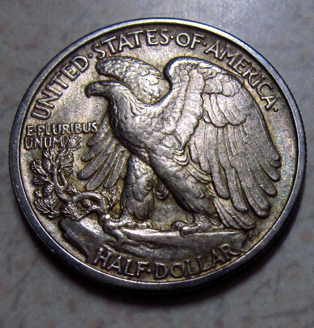 1917-Walking-Liberty-Half,-Unslabbed,